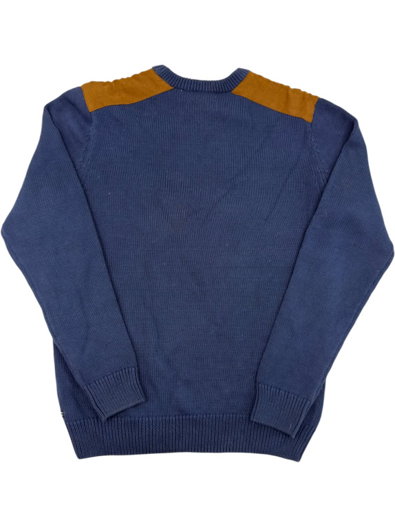 VINTAGE Ανδρικό Πουλόβερ Chaps με Suede Ενισχύσεις - Μέγεθος S
