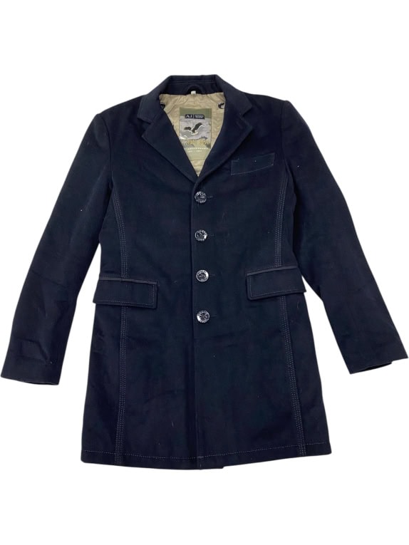 VINTAGE ARMANI JEANS BLACK COAT XS