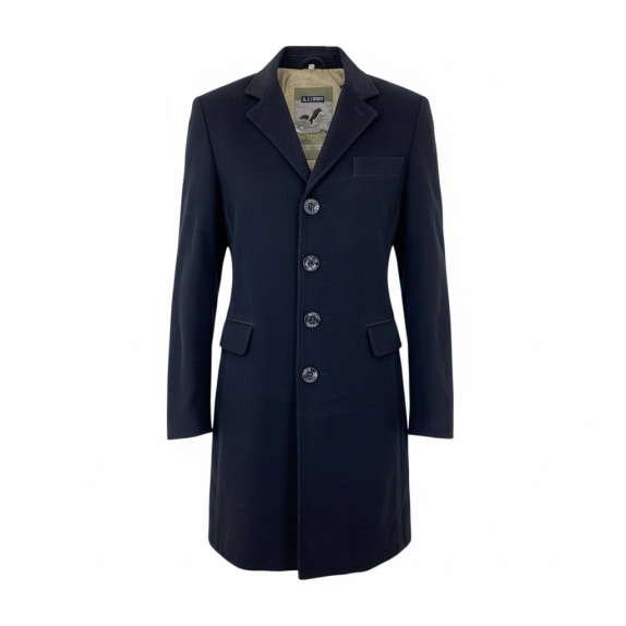 VINTAGE ARMANI JEANS BLACK COAT XS