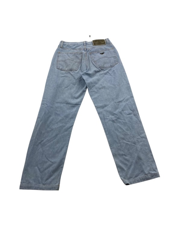 VINTAGE ARMANI JEANS ΠΑΝΤΕΛΟΝΙ DENIM ΙΣΙΑ ΓΡΑΜΜΗ ΓΑΛΑΖΙΟ ΓΥΝΑΙΚΕΙΟ XS S