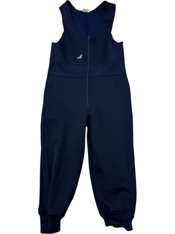 VINTAGE ATHLETIC OVERALLS/JUMPSUIT WITH RIBBED WAIST S/M