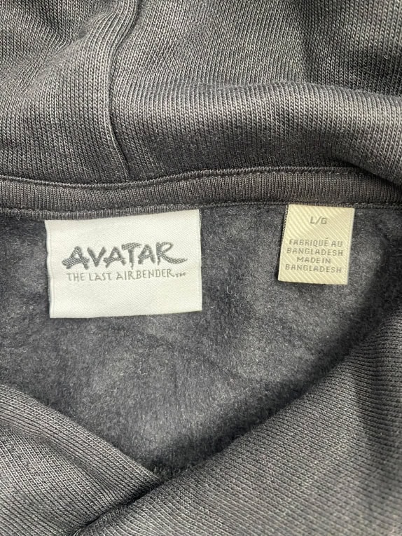 FELPA CON CAPPUCCIO VINTAGE AVATAR: THE LAST AIRBENDER CON STAMPA ZUKO NERA DA UOMO L
