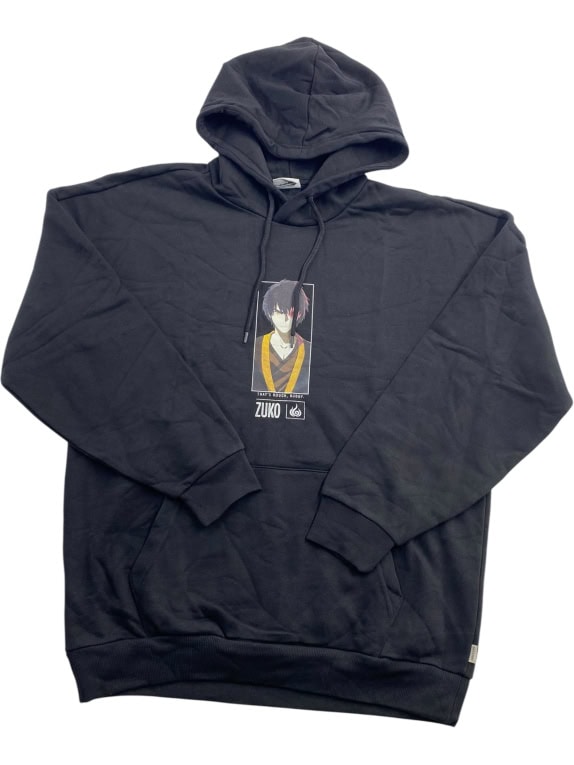 FELPA CON CAPPUCCIO VINTAGE AVATAR: THE LAST AIRBENDER CON STAMPA ZUKO NERA DA UOMO L