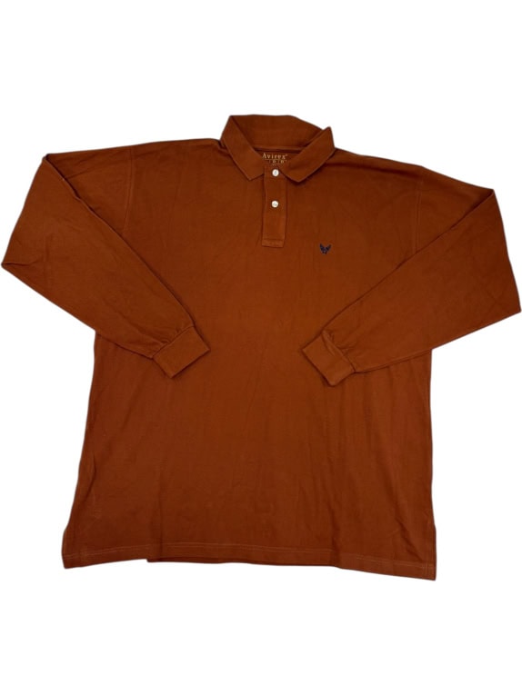 VINTAGE AVIREX LONG SLEEVE POLO SHIRT MEN'S XXL