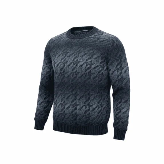 VINTAGE BEST COMPANY KNIT SWEATER PATTERN BLUE MEN L