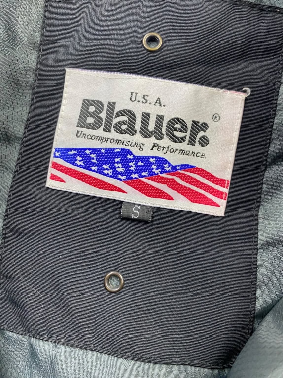 GIACCA VINTAGE BLAUER CON TASCHE NERA DA UOMO S
