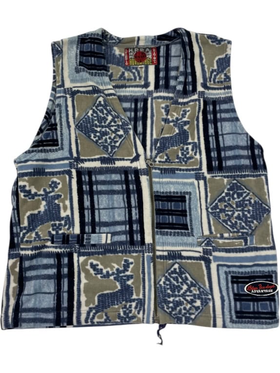VINTAGE BLUE ICE DEPT. FLEECE ΓΙΛΕΚΟ ΜΕ ΣΧΕΔΙΑ L