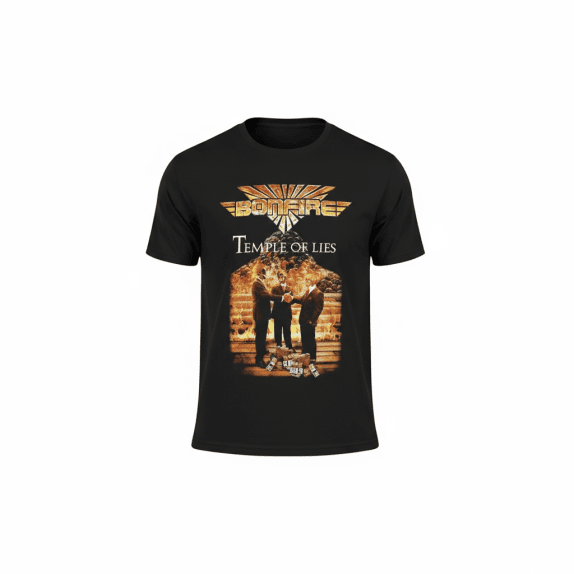 T-shirt rock/metal Vintage Bonfire Temple of Lies Tour 2018
