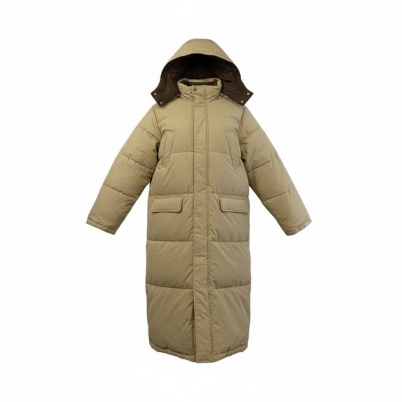 VINTAGE BRAND ΔΕΝ ΑΝΑΓΡΑΦΕΤΑΙ ΜΑΚΡΥ PUFFER ΜΠΟΥΦΑΝ ΜΕ ΚΟΥΚΟΥΛΑ ΜΠΕΖ ΑΝΔΡΙΚΟ L