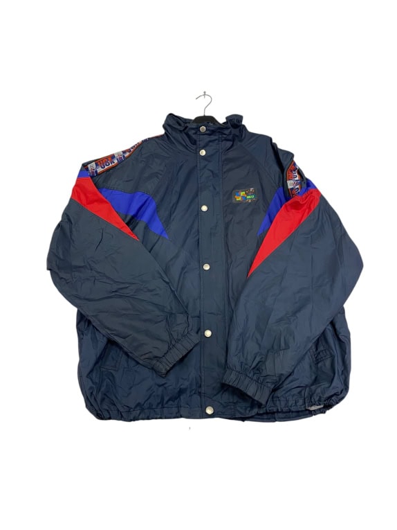 VINTAGE BRUCI TRACK JACKET ΜΕ ΛΕΠΤΟΜΕΡΕΙΕΣ USA ΜΠΛΕ ΑΝΔΡΙΚΗ XL XXL