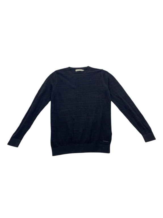 VINTAGE CALVIN KLEIN JEANS ΠΛΕΚΤΗ ΜΠΛΟΥΖΑ ΜΕ ΛΑΙΜΟΚΟΨΗ ΜΑΥΡΗ ΑΝΔΡΙΚΗ M