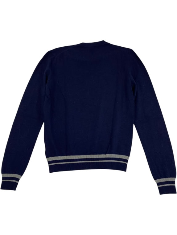 VINTAGE CALVIN KLEIN JEANS ΠΛΕΚΤΗ ΜΠΛΟΥΖΑ ΜΕ ΡΙΓΕΣ ΜΠΛΕ ΑΝΔΡΙΚΗ L