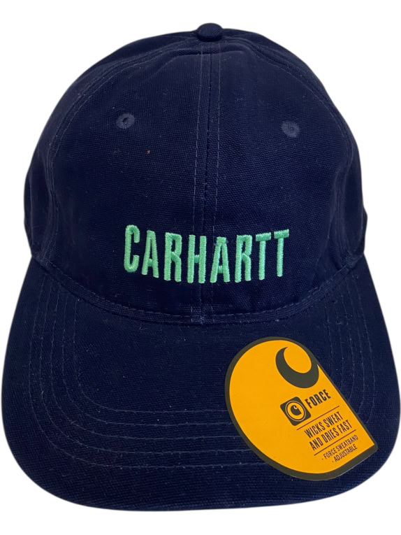 VINTAGE CARHARTT ΚΑΠΕΛΟ JOCKEY ΚΕΝΤΗΜΕΝΟ ΛΟΓΟΤΥΠΟ ΜΠΛΕ UNISEX ONE SIZE