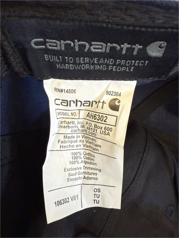 VINTAGE CARHARTT ΜΠΛΕ ΚΑΠΕΛΟ ONE SIZE