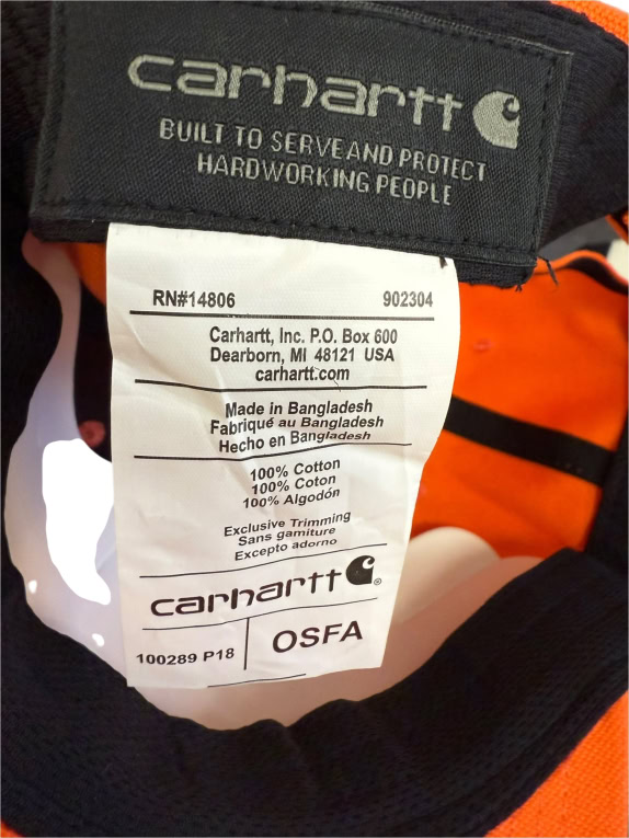 VINTAGE CARHARTT ΠΟΡΤΟΚΑΛΙ ΚΑΠΕΛΟ ONE SIZE