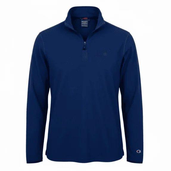 VINTAGE CHAMPION ATHLETIC NAVY BLUE HALF-ZIP FLEECE SWEATSHIRT MEN'S 3XL