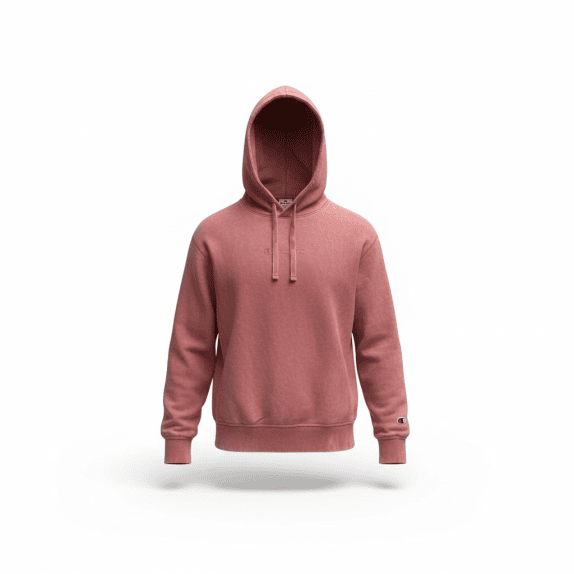 Felpa con cappuccio da uomo Vintage Champion acid wash rossa L