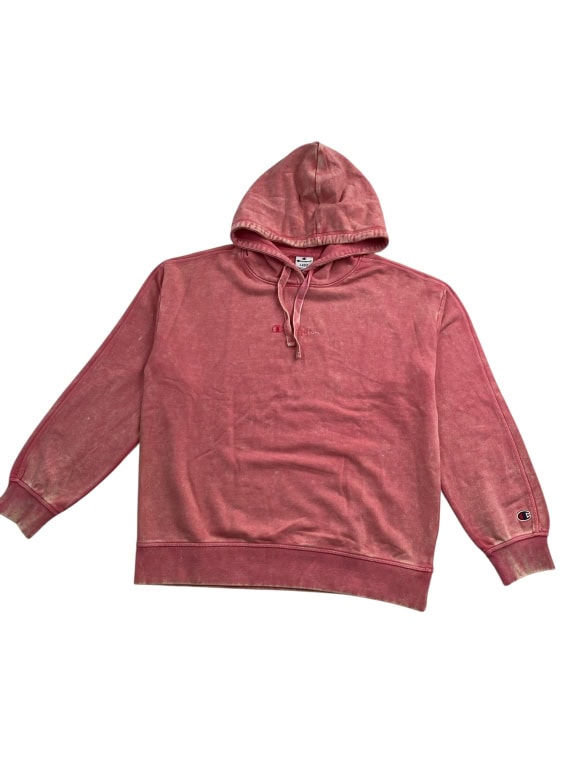 VINTAGE CHAMPION ΦΟΥΤΕΡ ΜΕ ΚΟΥΚΟΥΛΑ ACID WASH ΚΟΚΚΙΝΟ ΑΝΔΡΙΚΟ L