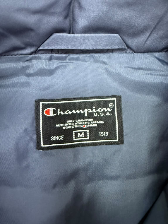 VINTAGE CHAMPION U.S.A. PUFFER VEST NAVY M/L