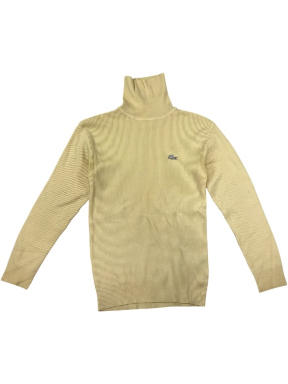 VINTAGE CHEMISE LACOSTE ΚΙΤΡΙΝΟ ΠΛΕΚΤΟ ΖΙΒΑΓΚΟ XS/S