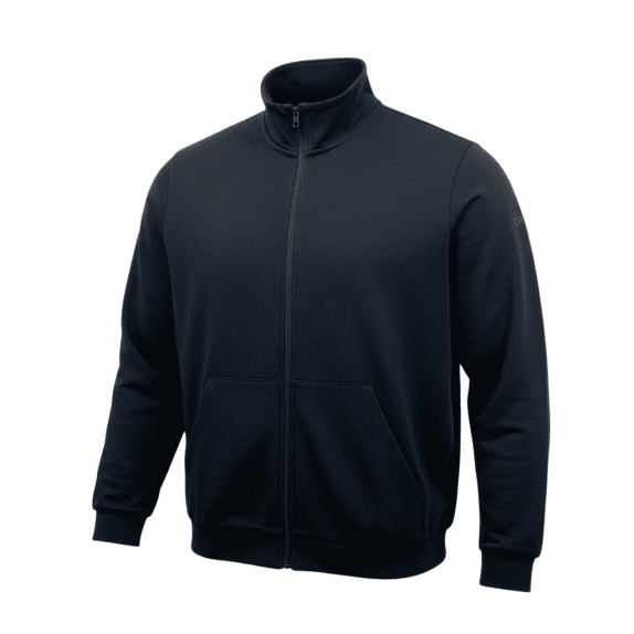 VINTAGE CLIQUE giacca felpa senza cappuccio blu scuro da uomo XXL