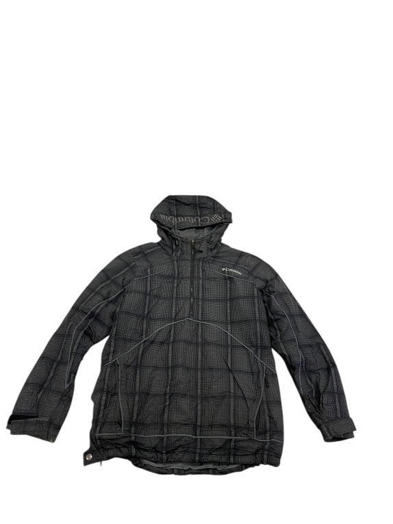 VINTAGE COLUMBIA ΑΝΟΡΑΚ JACKET ΜΕ ΚΟΥΚΟΥΛΑ ΓΚΡΙ ΜΑΥΡΟ ΓΥΝΑΙΚΕΙΟ S