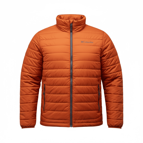 VINTAGE COLUMBIA ΜΠΟΥΦΑΝ PUFFER LOGO ΠΟΡΤΟΚΑΛΙ ΑΝΔΡΙΚΟ M