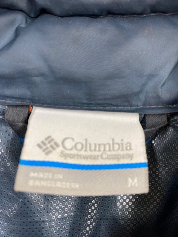 VINTAGE COLUMBIA ΜΠΟΥΦΑΝ PUFFER LOGO ΠΟΡΤΟΚΑΛΙ ΑΝΔΡΙΚΟ M
