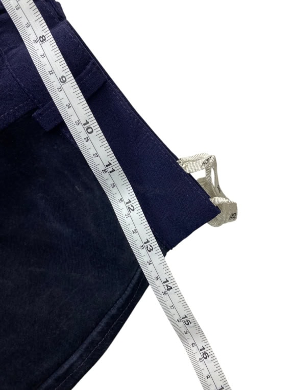 VINTAGE COMPAGNIE LA ROCHELLE PANTALONI CON DETTAGLI IN SUEDE BLU DA DONNA XS