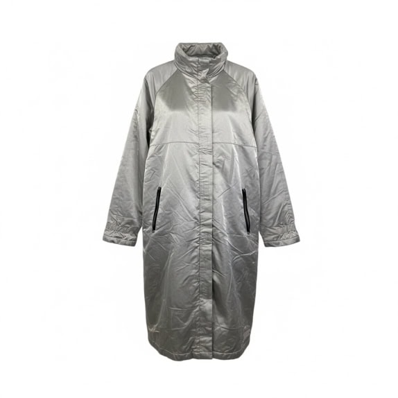 VINTAGE CONTE OF FLORENCE SILVER LONG JACKET L