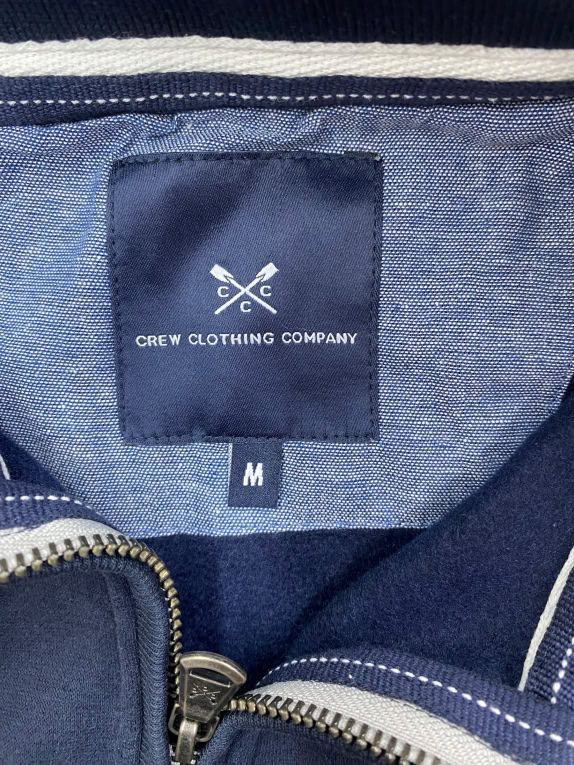 VINTAGE CREW CLOTHING COMPANY ΦΟΥΤΕΡ ΜΕ ΦΕΡΜΟΥΑΡ 1/4 LOGO ΜΠΛΕ ΣΚΟΥΡΟ ΑΝΔΡΙΚΟ M