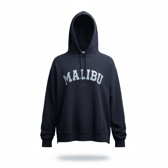 VINTAGE DENIM REPUBLIC CURVE HOODIE MALIBU USA BLUE WOMEN'S XΧL/3XL