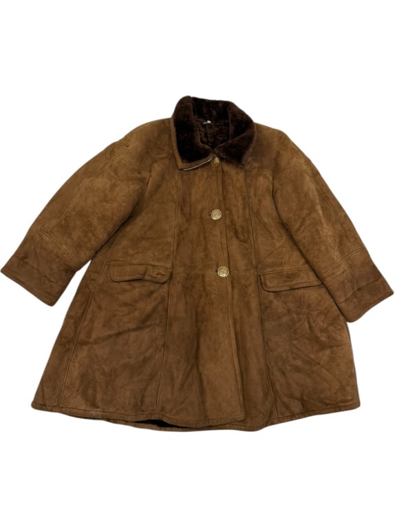VINTAGE ΔΕΡΜΑΤΙΝΟ ΠΑΛΤΟ SHEARING MΟΥΤΟΝ L/XL