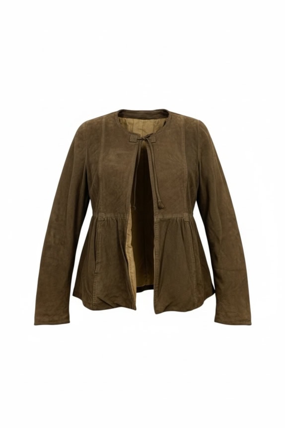 Vintage Δερμάτινο Suede Jacket Καφέ (S)