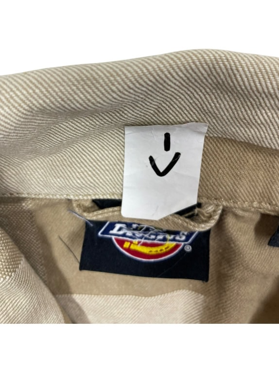 VINTAGE DICKIES JACKET ΜΕ ΦΕΡΜΟΥΑΡ PATCHWORK ΜΠΕΖ ΑΝΔΡΙΚΟ L