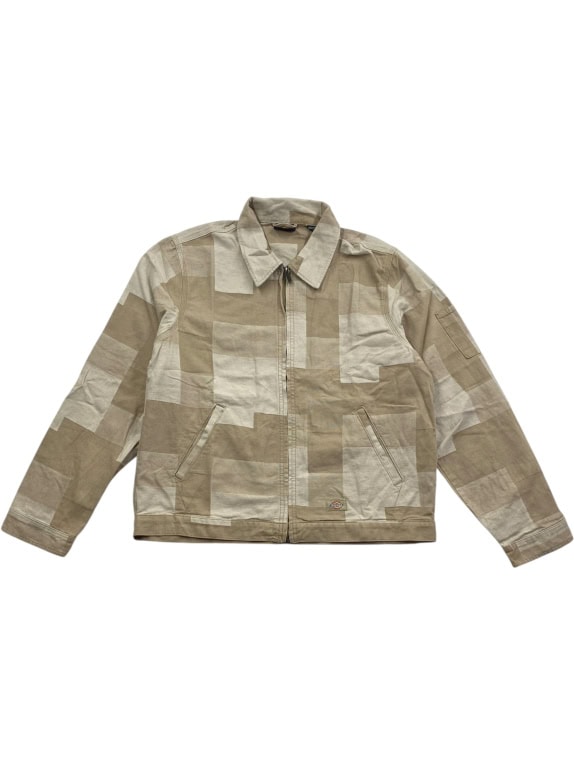 GIACCA VINTAGE DICKIES CON CERNIERA PATCHWORK BEIGE UOMO L