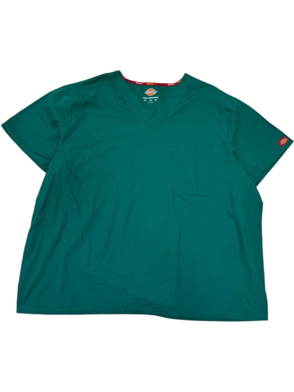 VINTAGE DICKIES GREEN SCRUB TOP 2XL