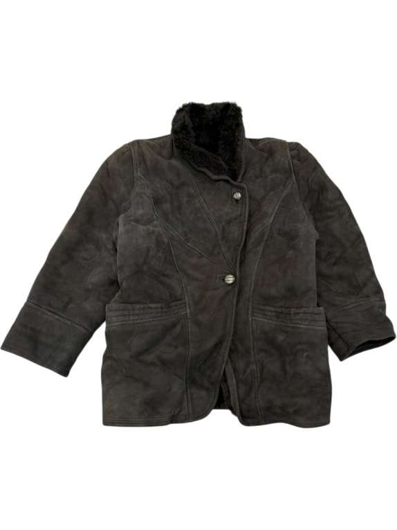VINTAGE DONNA DIBI ΔΕΡΜΑΤΙΝΟ ΠΑΛΤΟ SHEARLING XL