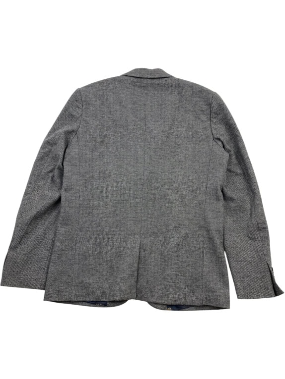 VINTAGE DSTREZZED HERRINGBONE BLAZER GREY MEN'S L