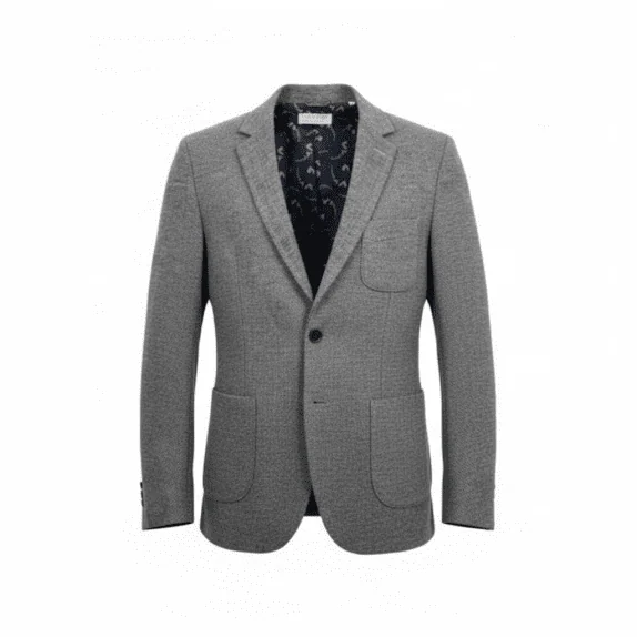 GIACCA VINTAGE DSTREZZED HERRINGBONE GRIGIA DA UOMO L