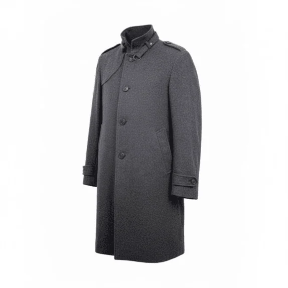 VINTAGE EB COMPANY CAPPOTTO IN LANA GRIGIO DA UOMO M