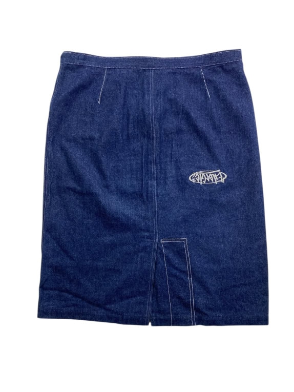 VINTAGE ENERGIE DENIM ΦΟΥΣΤΑ ΜΕ ΚΕΝΤΗΜΕΝΟ ΛΟΓΟΤΥΠΟ ΜΠΛΕ ΓΥΝΑΙΚΕΙΑ M/L