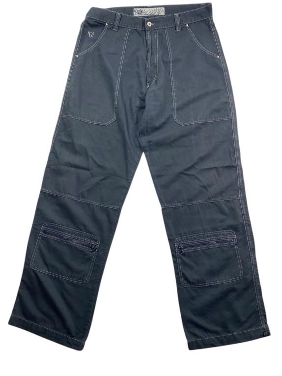 VINTAGE ENERGIE ΠΑΝΤΕΛΟΝΙ WORKWEAR CARGO ΛΟΓΟΤΥΠΟ ΜΠΛΕ ΣΚΟΥΡΟ ΑΝΔΡΙΚΟ XXL