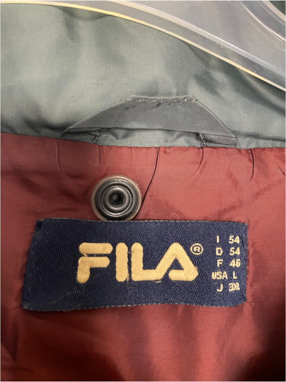 VINTAGE FILA PUFFER ΜΠΟΥΦΑΝ ΜΕ ΛΟΓΟΤΥΠΟ ΓΚΡΙ ΑΝΔΡΙΚΟ L