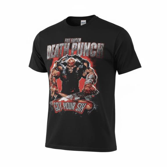 VINTAGE FIVE FINGER DEATH PUNCH GOT YOUR SIX 2015 TOUR METAL T-SHIRT