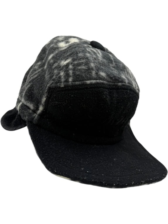 VINTAGE FLEECE EARFLAP CAP ΜΑΥΡΟ ΓΚΡΙ ΑΝΔΡΙΚΟ ONE SIZE