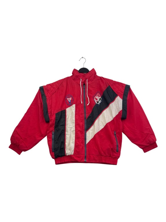 Vintage Φόρμα Σετ Κόκκινη Colorblock 90s Γυναικεία L