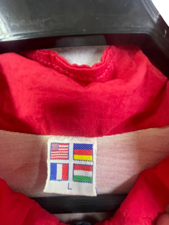 Vintage Φόρμα Σετ Κόκκινη Colorblock 90s Γυναικεία L
