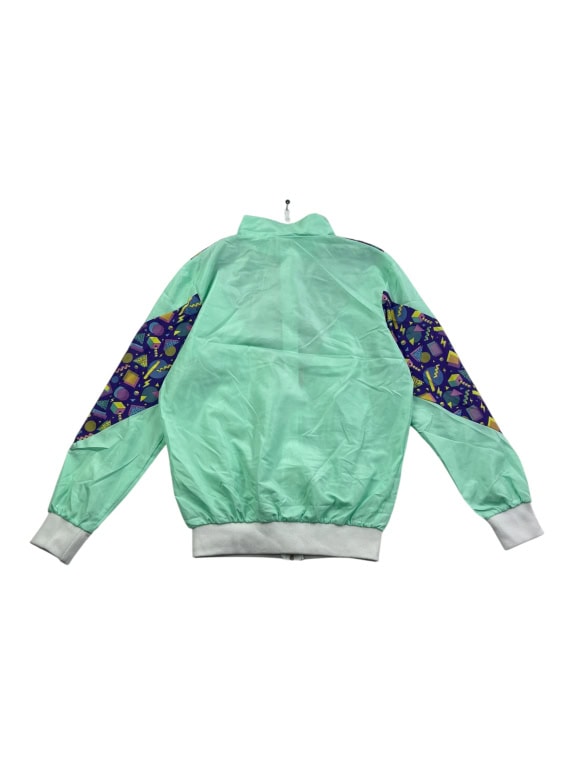 Vintage Φόρμα Σετ Tracksuit Πολύχρωμο Γεωμετρικό Μοτίβο Πράσινο Γυναικείο S