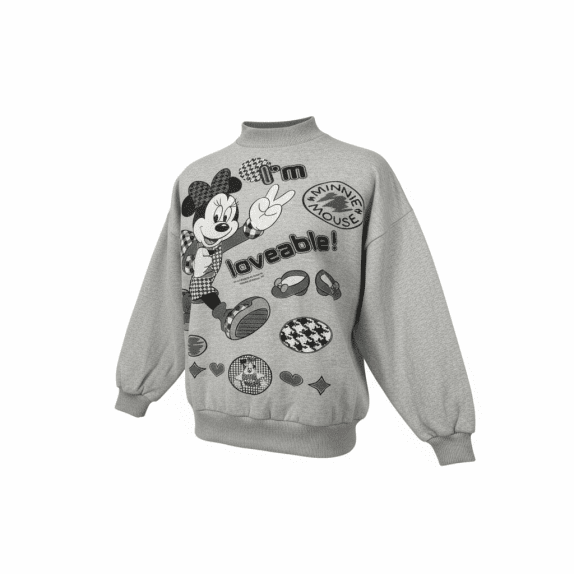 Felpa vintage Minnie Mouse Disney a collo alto oversize L/XL